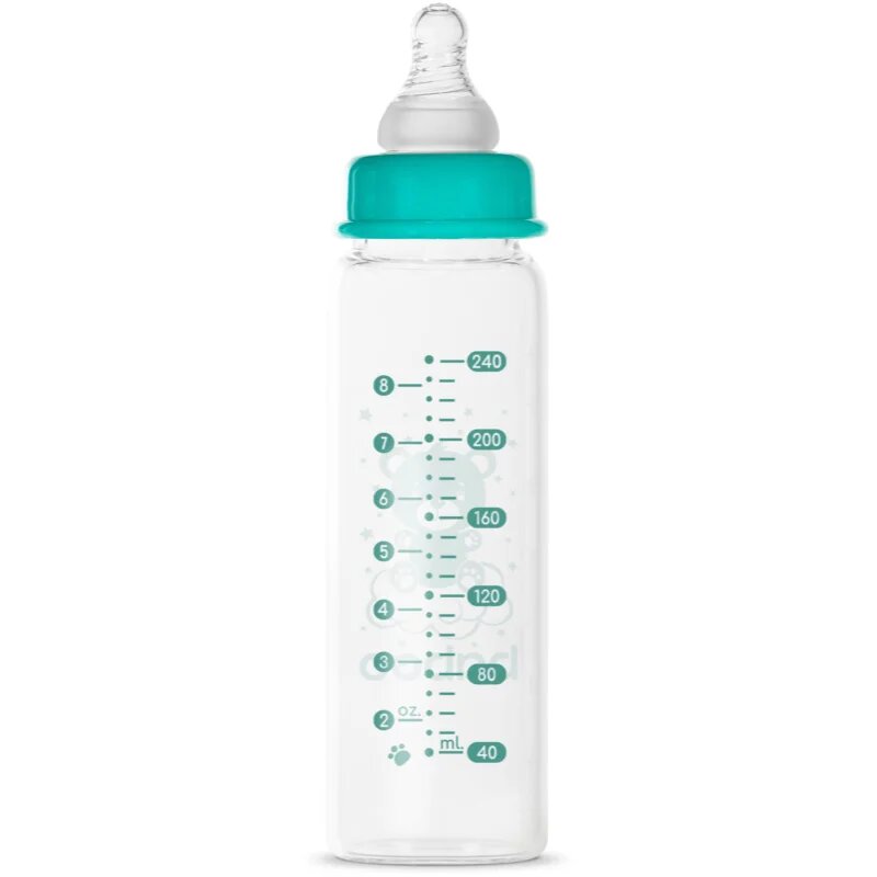 Baboo Anti-colic Glass Feeding Bottle Narrow Neck steklenička za dojenčke 3m+ 1 kos
