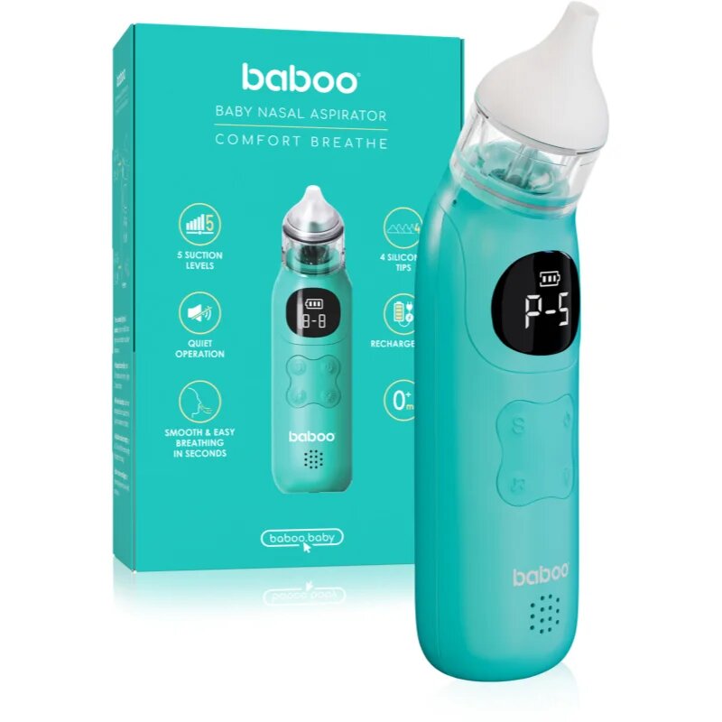 Baboo Comfort Breathe Baby Nasal Aspirator aspirator za čiščenje nosu 0m+ 1 kos