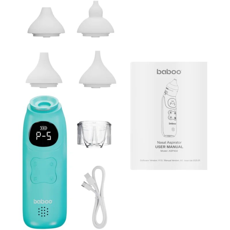 Baboo Comfort Breathe Baby Nasal Aspirator aspirator za čiščenje nosu 0m+ 1 kos