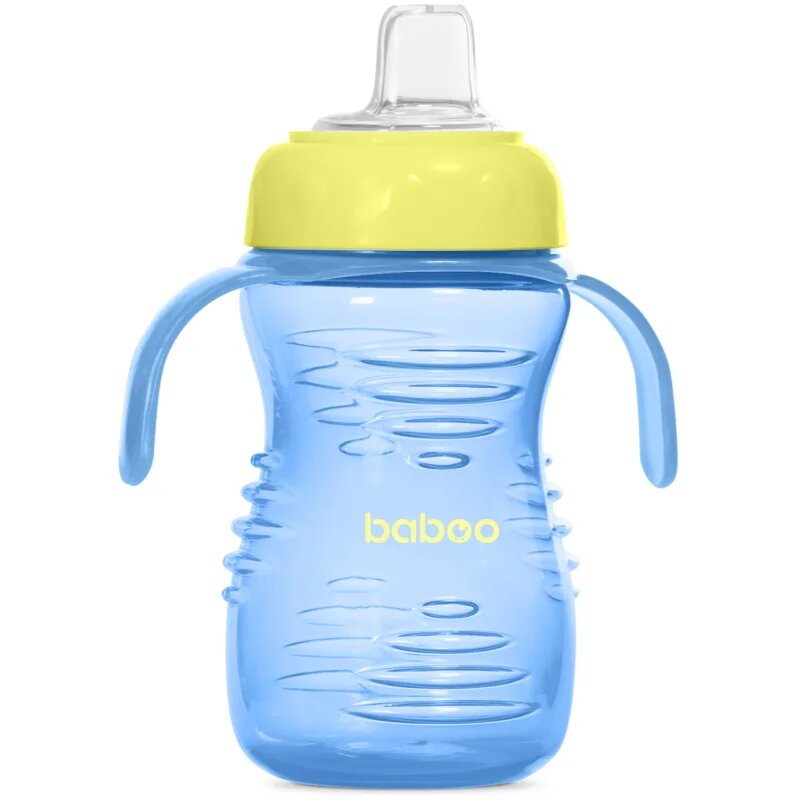 Baboo Cup with Silicone Spout skodelica s silikonskim ustnikom Blue 6m+ 260 ml