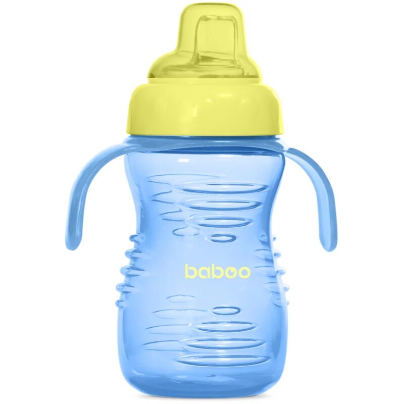 Baboo Cup with Silicone Spout skodelica s silikonskim ustnikom Blue 6m+ 260 ml