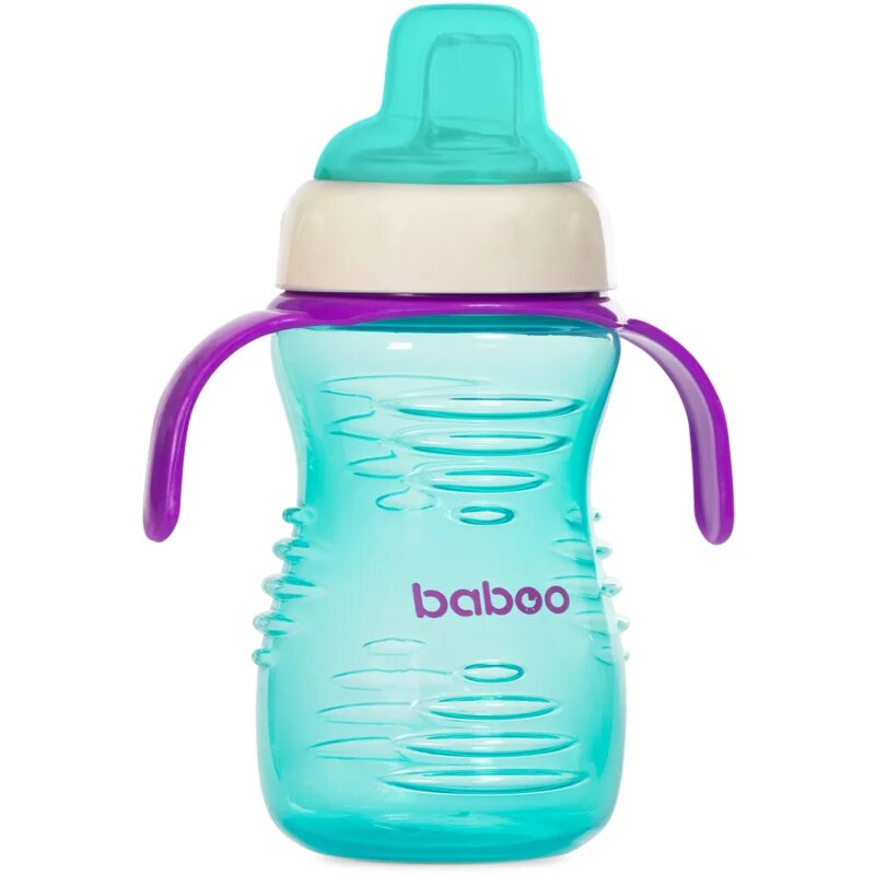 Baboo Cup with Silicone Spout skodelica s silikonskim ustnikom Mint 6m+ 260 ml