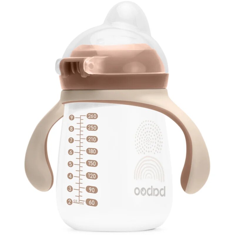Baboo Cup with Silicone Spout skodelica z ročaji Au Naturale 6m+ 1 kos