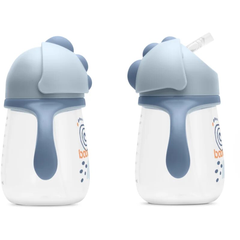 Baboo Cup with Silicone Straw skodelica s slamico Blue Haze 9m+ 1 kos