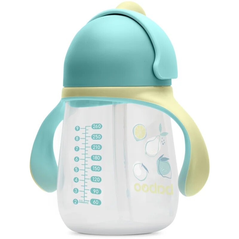 Baboo Cup with Silicone Straw skodelica s slamico Lagoon Fiesta 9m+ 1 kos