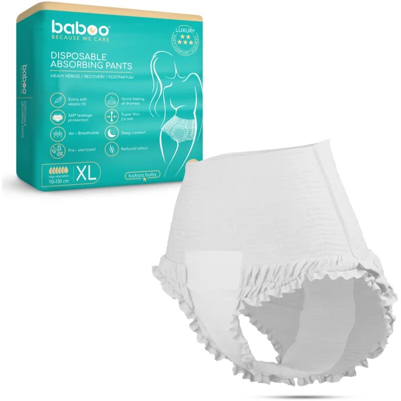 Baboo Disposable Absorbing Pants vpojne hlačke za enkratno uporabo velikost XL 5 kos