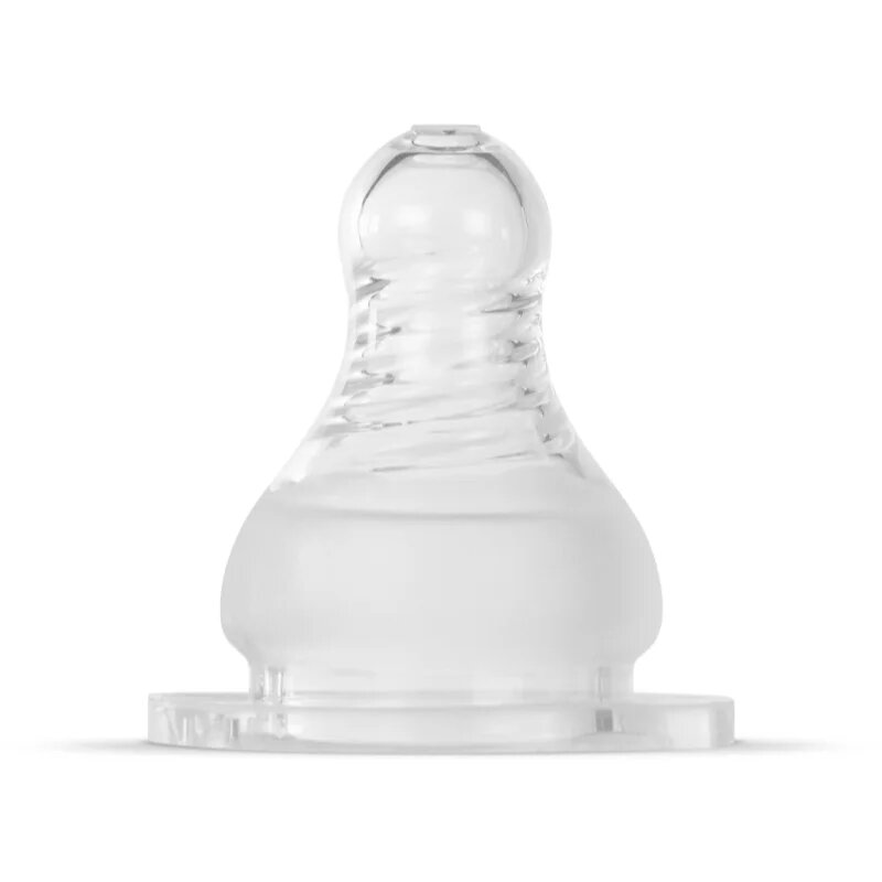 Baboo Liquid Silicone Teat Fast Flow cucelj za stekleničko Narrow Neck 6m+ 2 kos