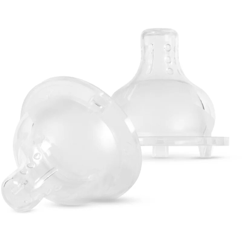 Baboo Liquid Silicone Teat Thick Liquids cucelj za stekleničko 6m+ 2 kos
