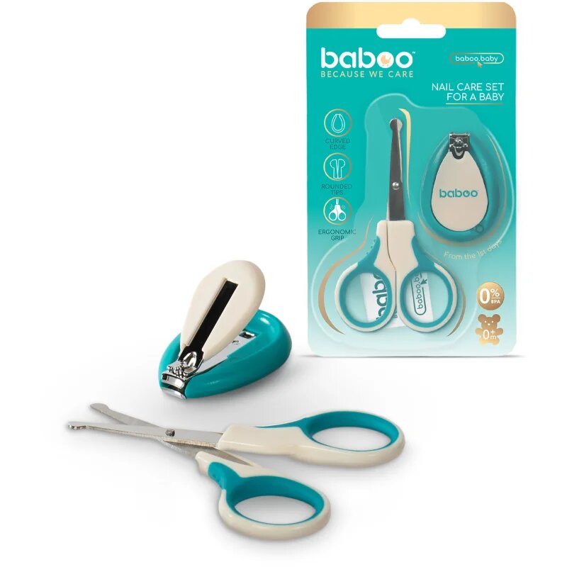 Baboo Nail Care Set set za manikiro za otroke od rojstva 0m+ 2 kos