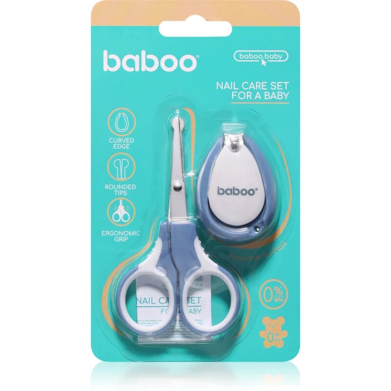 Baboo Nail Care Set set za manikiro za otroke od rojstva Blue Haze 0m+ 2 kos