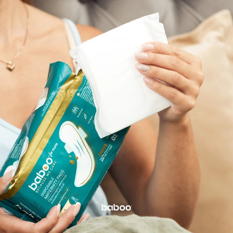 Baboo Postpartum Maternity Pads poporodni vložki za enkratno uporabo velikost L 8 kos