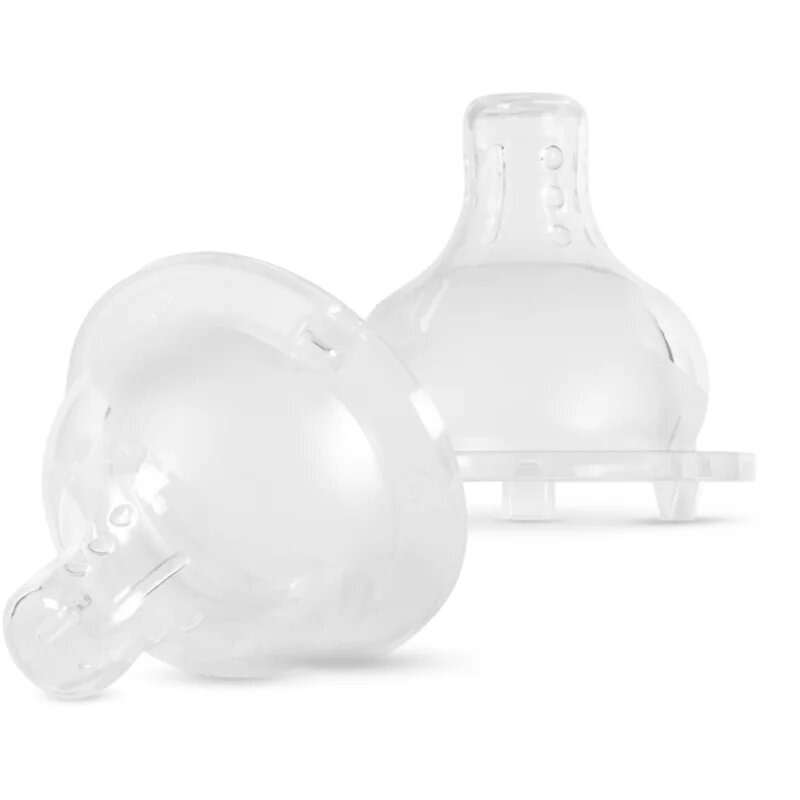 Baboo Premium Silicone Teat Medium Flow cucelj za stekleničko 3m+ 2 kos