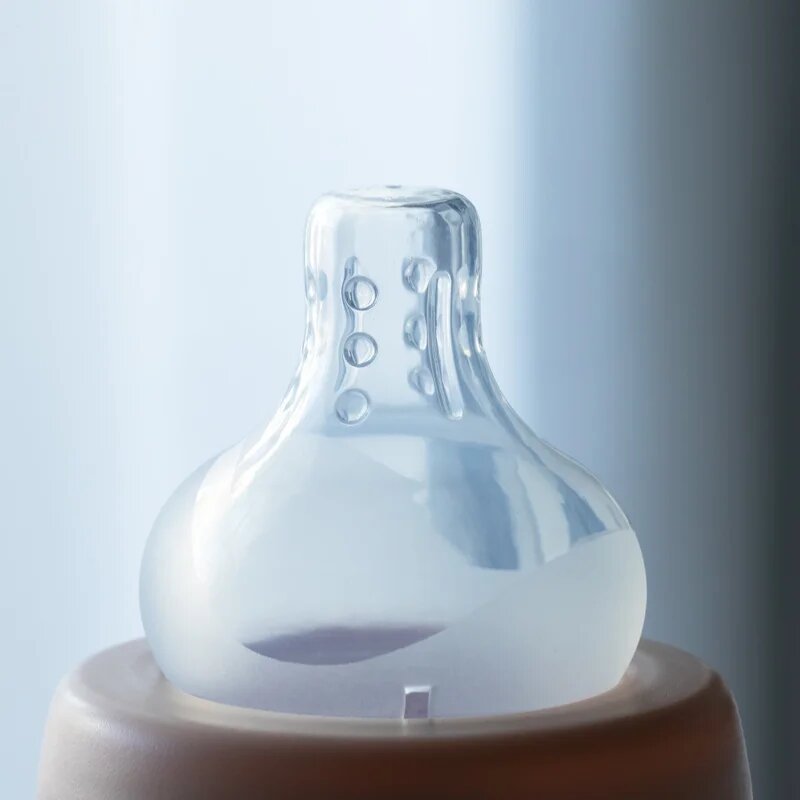 Baboo Premium Silicone Teat Medium Flow cucelj za stekleničko 3m+ 2 kos
