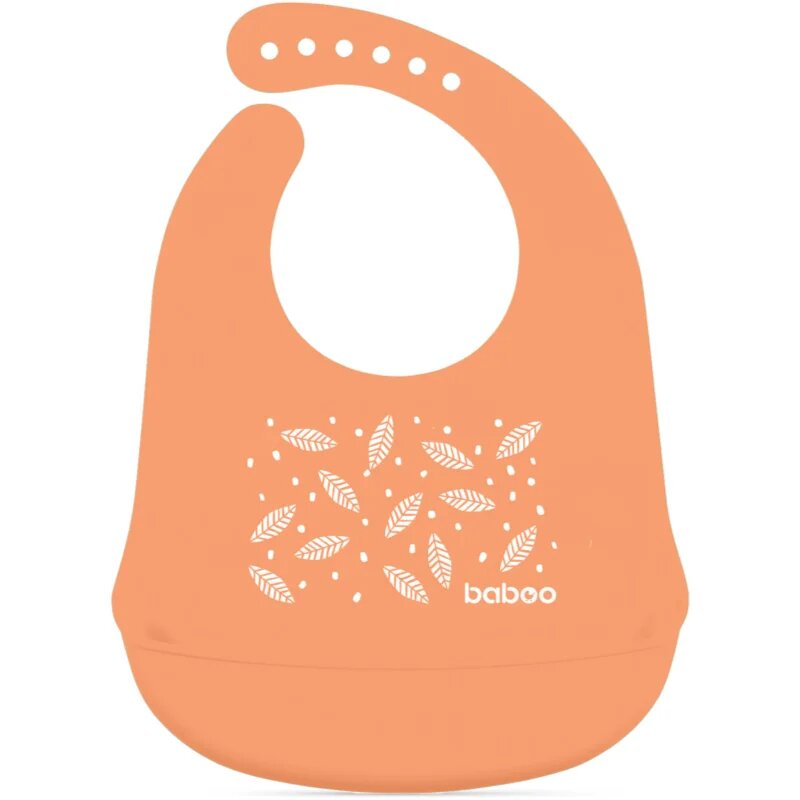 Baboo Silicone Bib slinček Peachy Keen 4m+ 1 kos