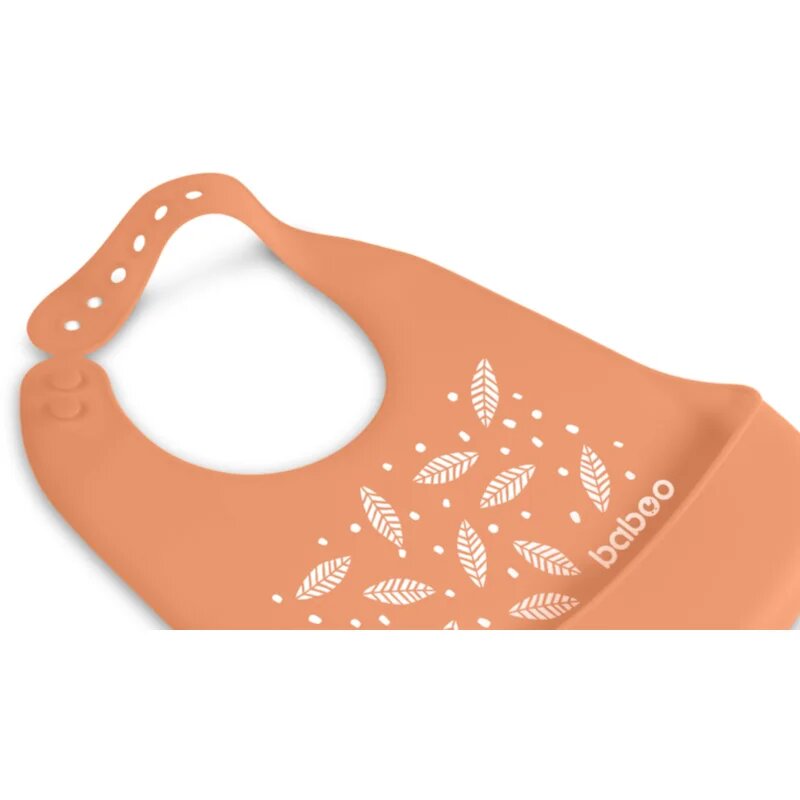 Baboo Silicone Bib slinček Peachy Keen 4m+ 1 kos