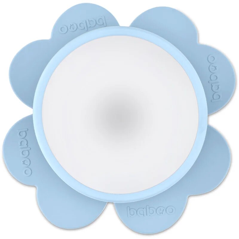 Baboo Silicone Bowl silikonska posoda s priseskom Blue Haze 6m+ 1 kos