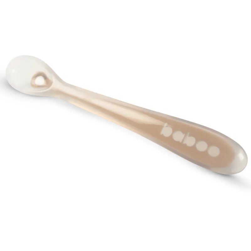 Baboo Silicone Spoon žlička Au Naturale 6m+ 1 kos