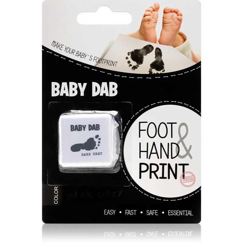 Baby Dab Foot & Hand Print Grey barva za otroške odtise 1 kos