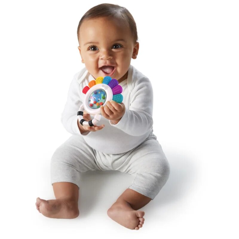 Baby Einstein Outstanding Opus Rattle & Teether Sensory Toy grizalo z ropotuljico 1 kos