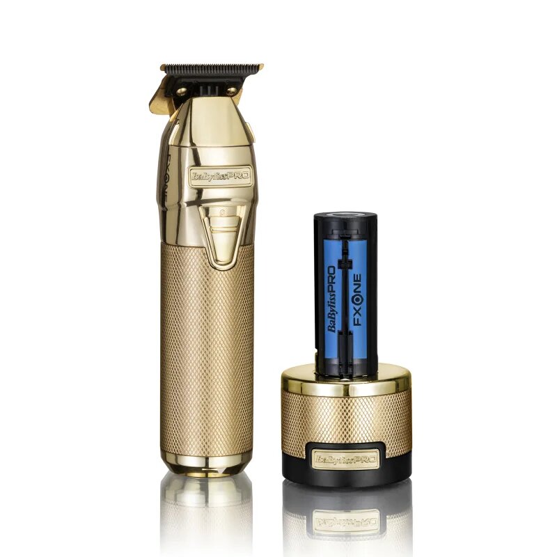 BaByliss PRO Fxone Skeleton FX799MBE profesionalni strojček za striženje las za natančno oblikovanje linije brade Gold 1 kos