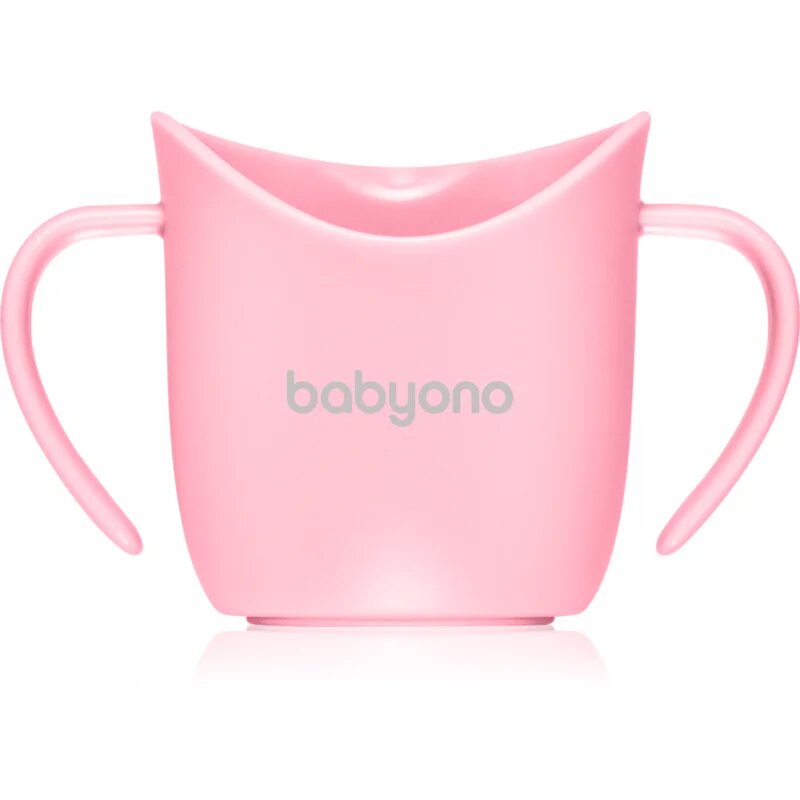 BabyOno Be Active Ergonomic Training Cup otroški lonček z ročaji Pink 6 m+ 1 kos