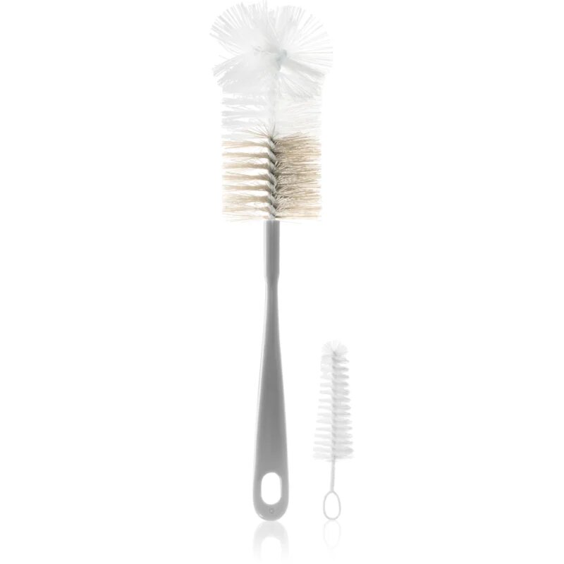 BabyOno Bottle Brush Bottle Brush krtača set krtačk za čiščenje stekleničk in cucljev Grey 2 kos
