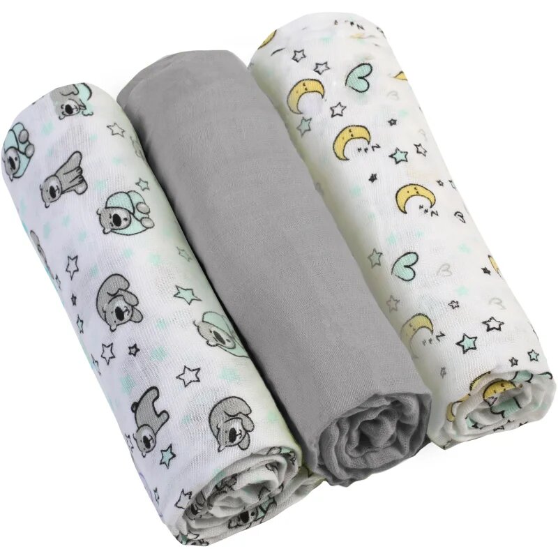 BabyOno Diaper Super Soft plenice iz blaga Grey 70 × 70 cm 3 kos