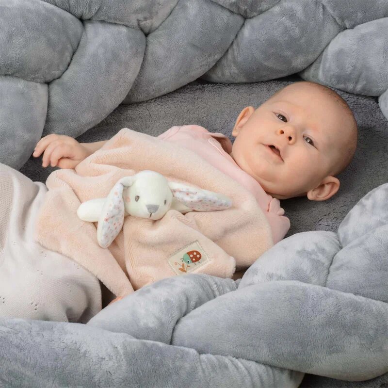 BabyOno Have Fun Baby Bunny ninica z ropotuljico 1 kos