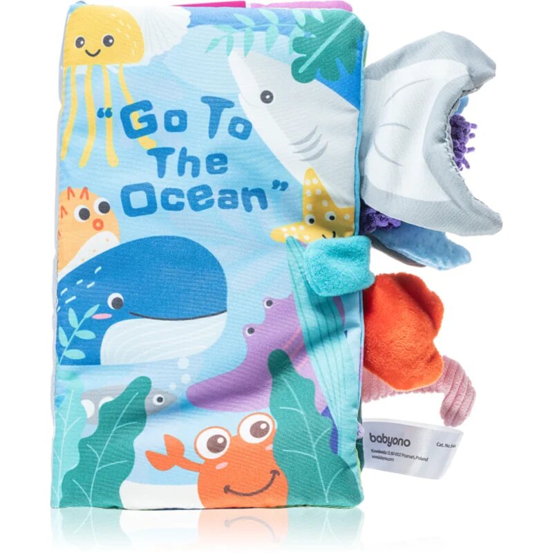 BabyOno Have Fun Go to the ocean kontrastna izobraževalna knjiga 1 kos