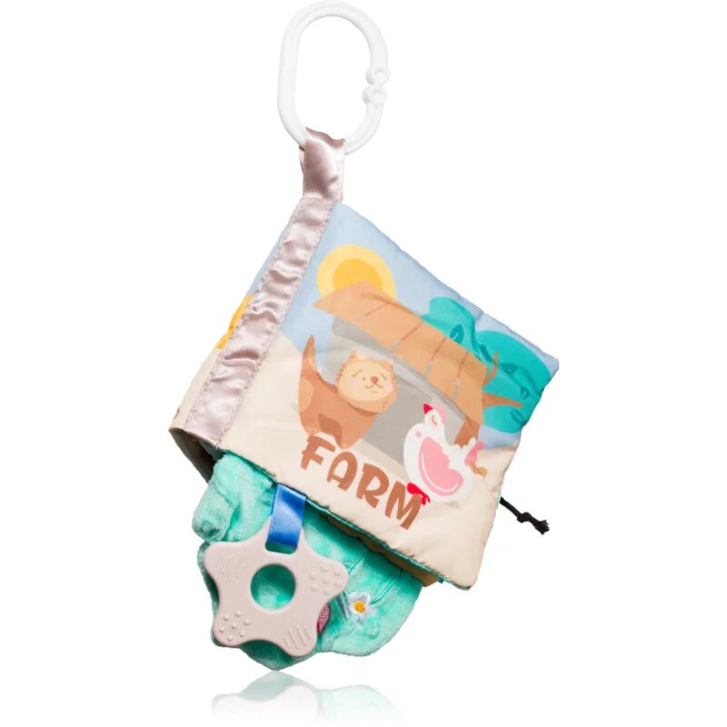 BabyOno Have Fun Sensory Book kontrastna izobraževalna knjiga z grizljajočim delom Farm 1 kos
