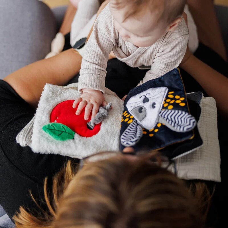 BabyOno Mouse kontrastna izobraževalna knjiga 0m+ 1 kos