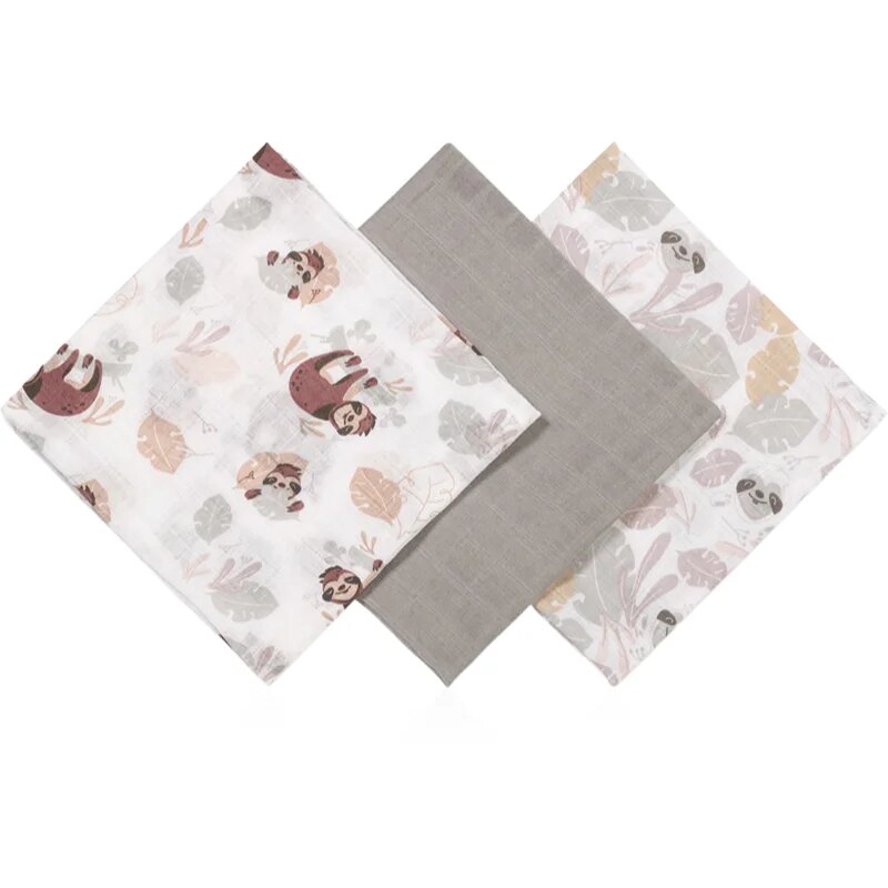 BabyOno Muslin Diapers Super Soft plenice iz blaga Grey 70x70 cm 3 kos