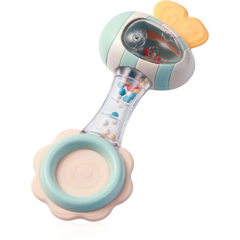 BabyOno Rattle With Teether 3m+ grizalo z ropotuljico Bee 1 kos