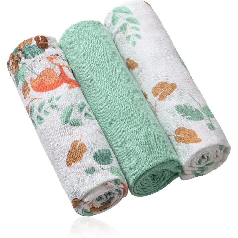 BabyOno Super Soft Mint plenice iz blaga 70x70 cm Mint 3 kos