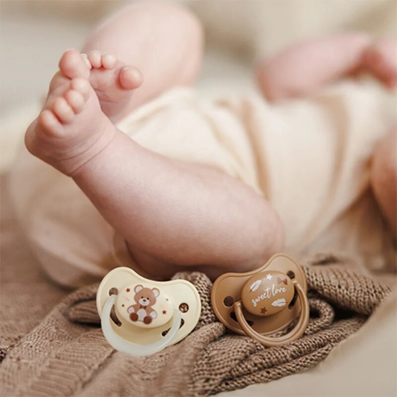 BabyOno Take Care Anatomical Silicone Soothers duda Night & Day 0-6m 2 kos