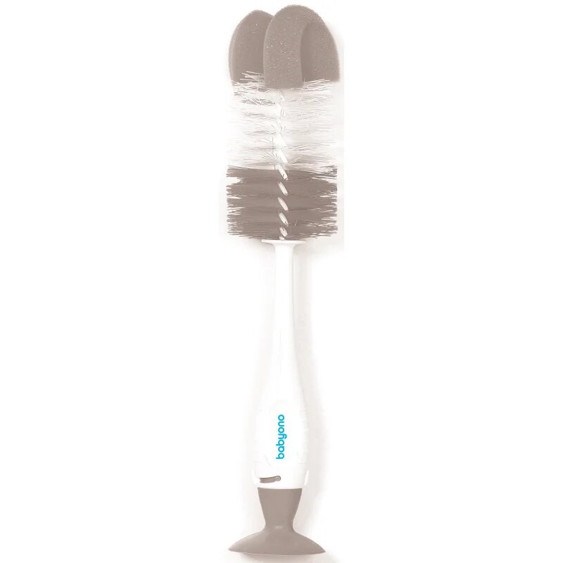BabyOno Take Care Brush for Bottles and Teats krtača za čiščenje 2 v 1 Grey 1 kos