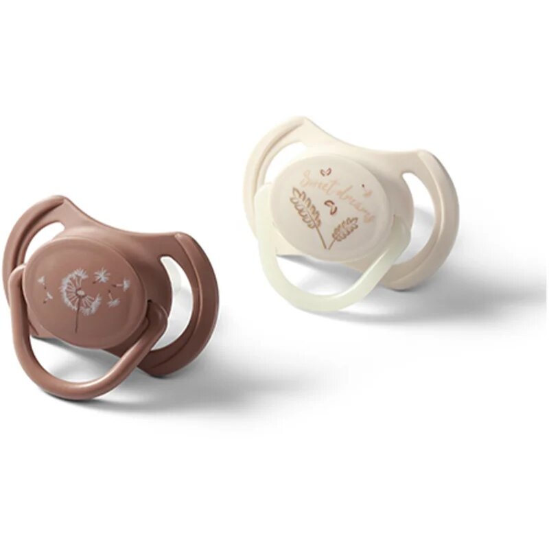 BabyOno Take Care Symmetrical Silicone Soothers duda Day & Night 18m+ 2 kos