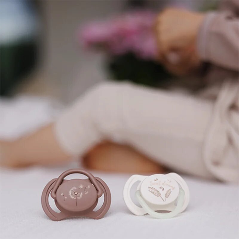 BabyOno Take Care Symmetrical Silicone Soothers duda Day & Night 18m+ 2 kos