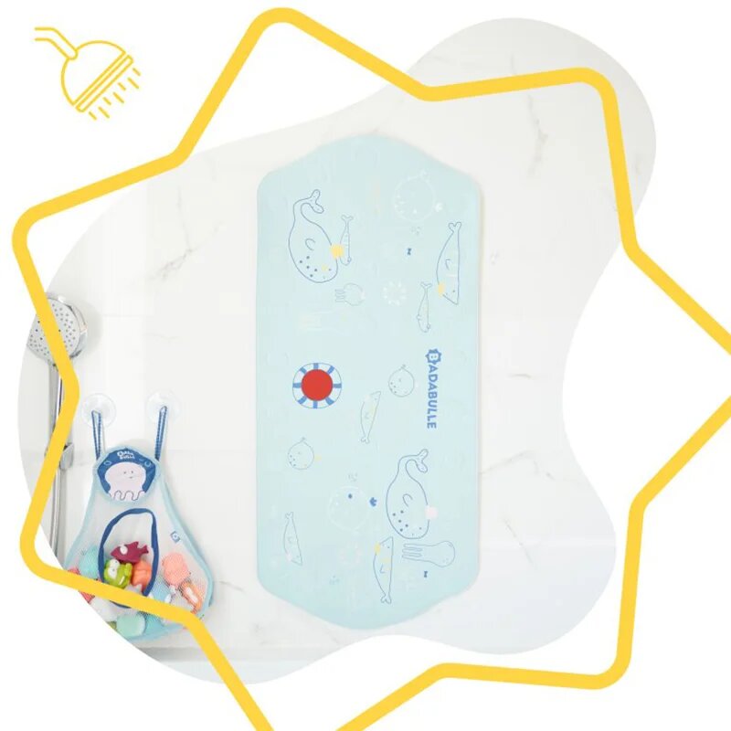 Badabulle Extra Large Bath Mat protidrsna podloga s toplotnim senzorjem 91x40 cm