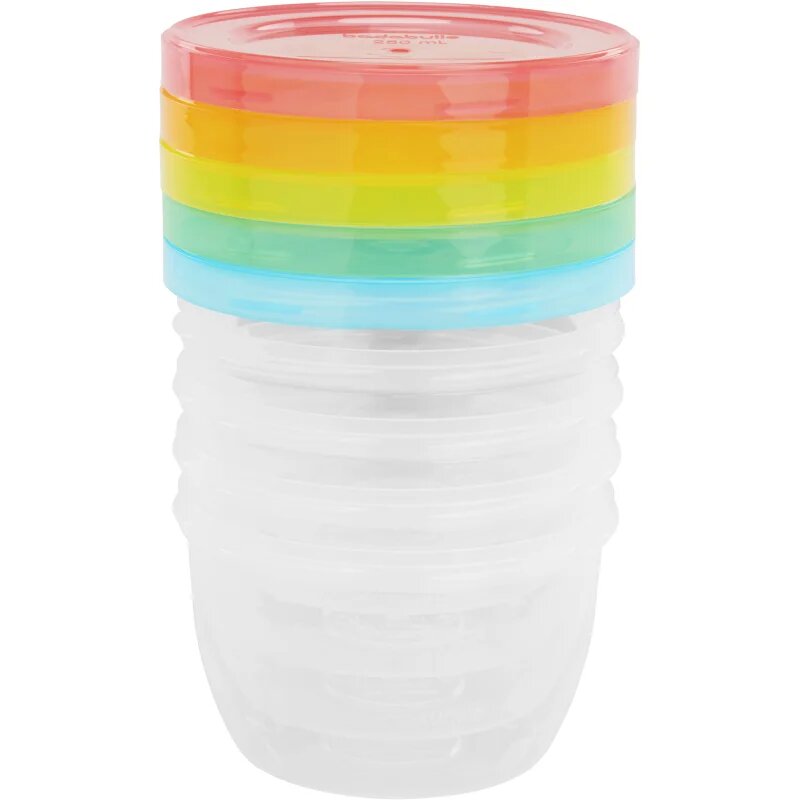 Badabulle Maxi Fun Colors skledica s pokrovčkom 5x250 ml