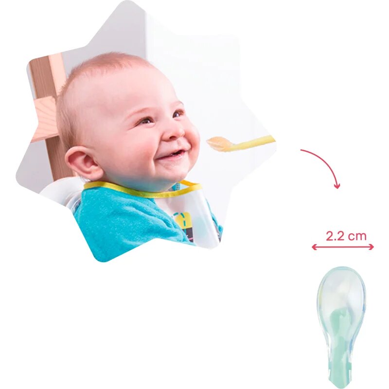 Badabulle Silicone Spoons žlička 3 m+ 2 kos