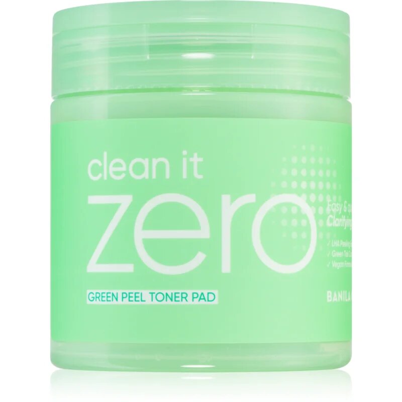 Banila Co. clean it zero Green Peel Toner Pad piling blazinice za obraz za mastno in problematično kožo 70 kos
