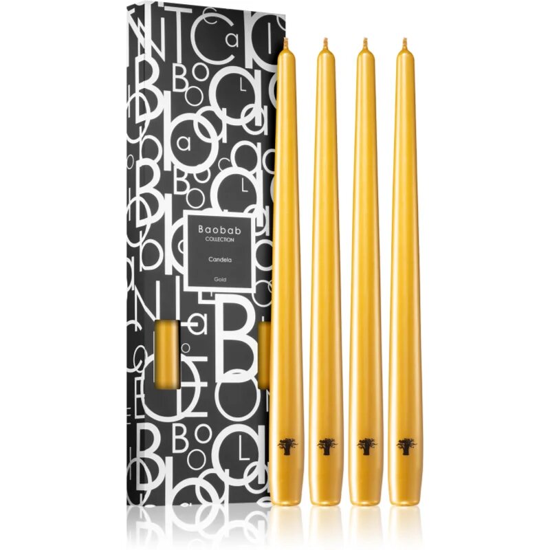 Baobab Collection Candela Gold sveča 4 kos