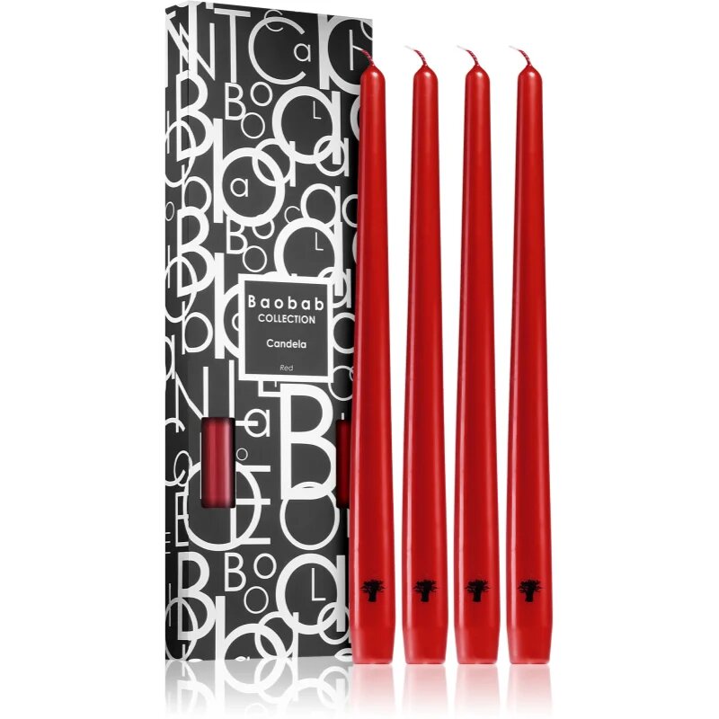 Baobab Collection Candela Red sveča 4 kos