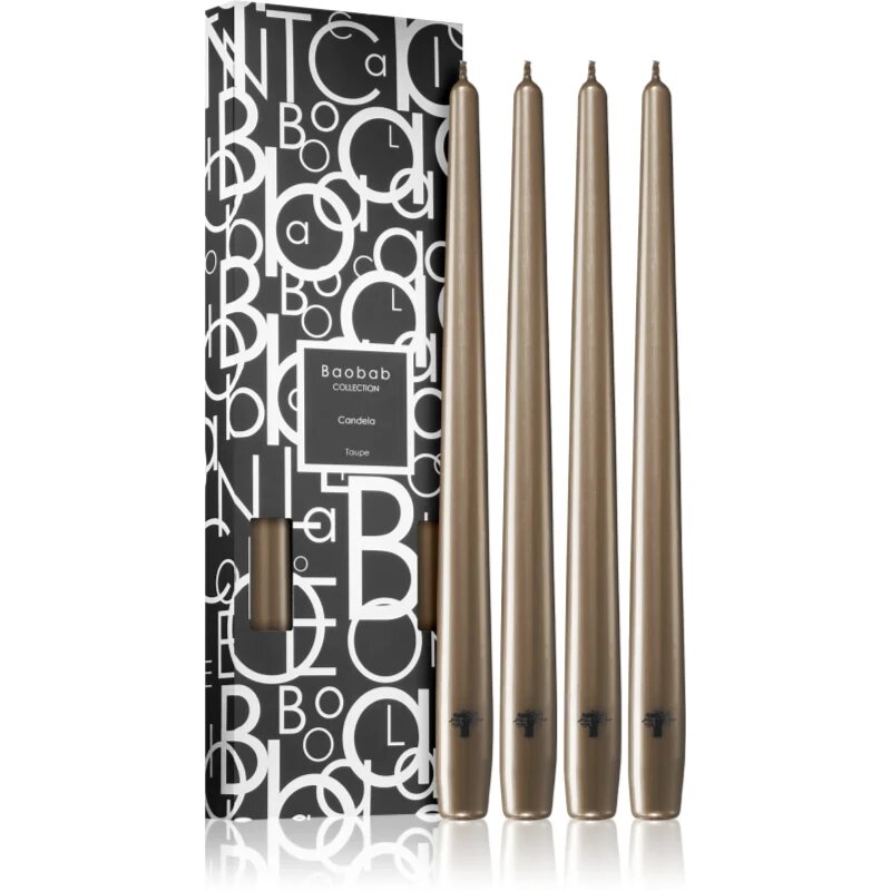 Baobab Collection Candela Taupe sveča 4 kos
