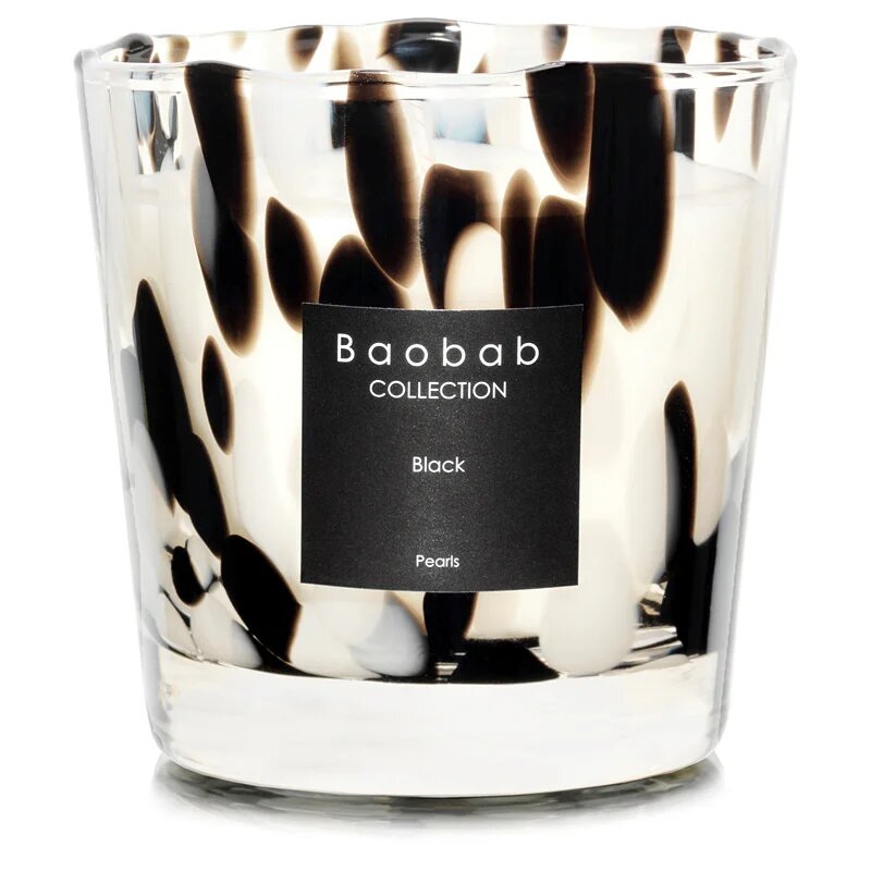 Baobab Collection Pearls Black dišeča sveča 190 g