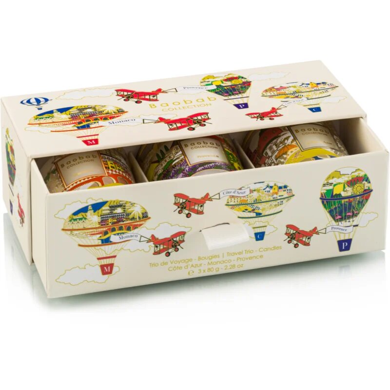 Baobab Collection Trio Travel Candles dišeča sveča darilni set