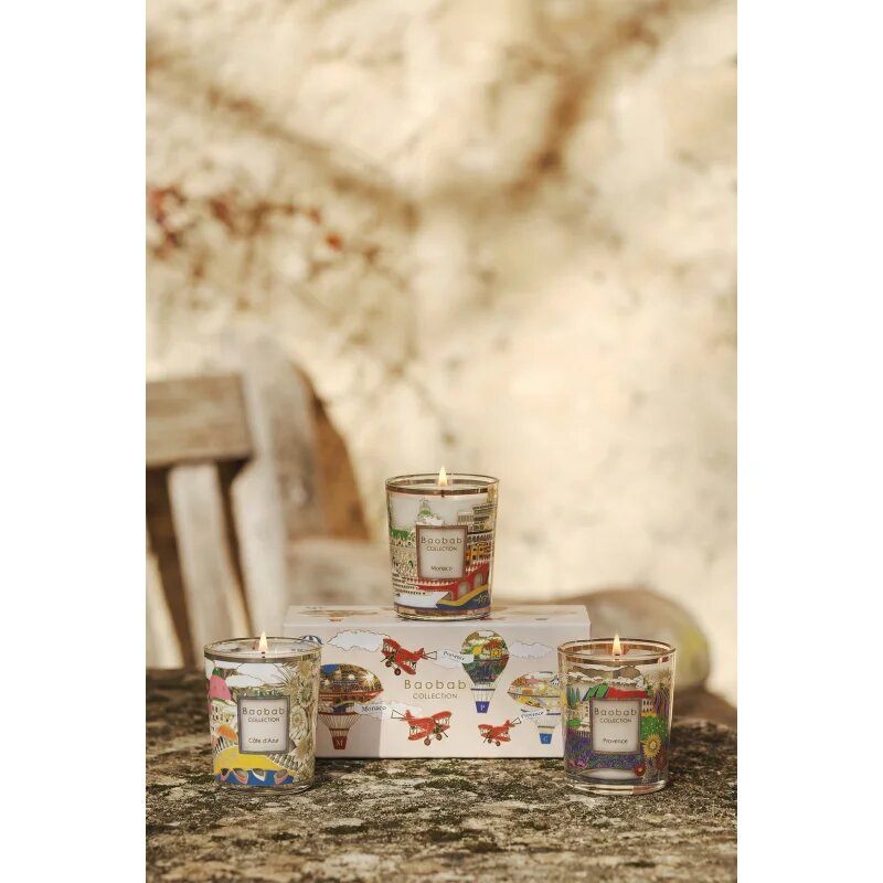 Baobab Collection Trio Travel Candles dišeča sveča darilni set
