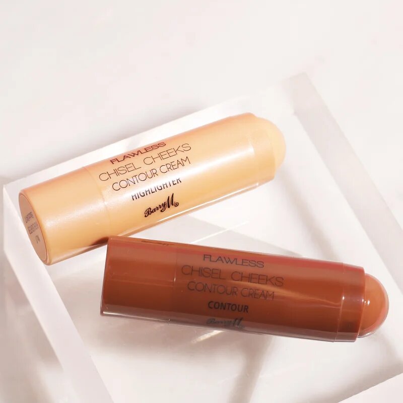 Barry M Chisel Cheeks kremasti bronzer in osvetljevalec v paličici duo balení 2x5 g