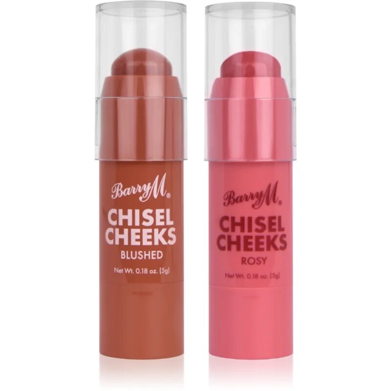 Barry M Chisel Cheeks kremasto rdečilo v paličici duo balení 2x5 g